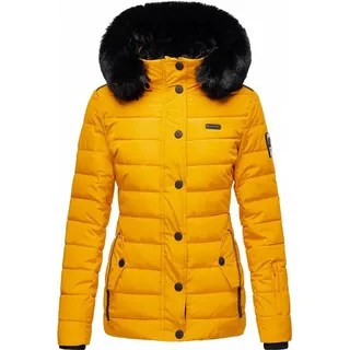 Navahoo Damen Warme Steppjacke Winterjacke mit weicher Kunstfell-Kapuze Milianaa