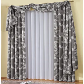 Vorhang WIRTH "Angie" Gr. 3, grau (anthrazit), B:135cm H:225cm, Polyester, Gardinen, Vorhang