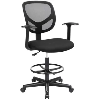 Songmics Arbeitsstuhl Schwarz