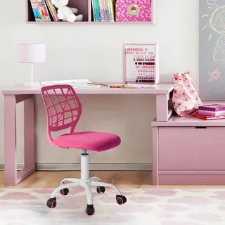 FurnitureR Home Office Stuhl, ergonomischer höhenverstellbarer Drehstuhl mit Rollen, moderner Computerstuhl für Arbeitszimmer und Büro