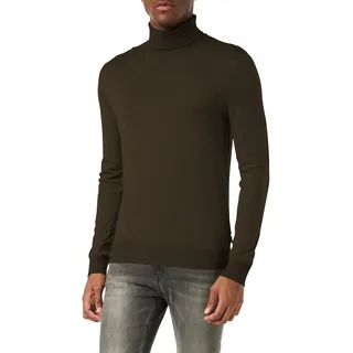 JACK & JONES Emil Knit Rollkragenpullover Olive Night / Detail Melange S