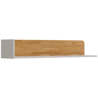 Cantus Wandboard , Grau, Eichefarben , Holz, Holzwerkstoff , Eiche , massiv , 120x20x24 cm , Wohnzimmer, Regale, Wandboards