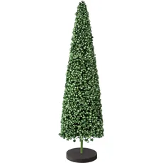 Creativ deco Dekobaum »Weihnachtsdeko«, auf hochwertiger Holzbase, mit Perlen verziert, Höhe 50 cm, grün