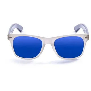 Ocean Sunglasses Beach Wood Polarisierte Sonnenbrille - Brown / White Transparent / Blue - One Size