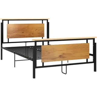 vidaXL Bettgestell Metall 120x200 cm - Schwarz