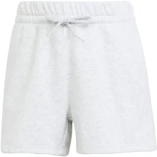 adidas Essentials Small Logo Feel Cozy Shorts, Light Grey Heather/White, M