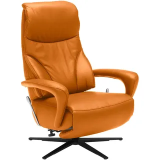 Dieter Knoll Relaxsessel , Orange , Metall , Echtleder , 75x106x88 cm , Goldenes M , Fußauswahl, Lederauswahl, Stoffauswahl, Relaxfunktion, Herz-Waage-Funktion , Wohnzimmer, Sessel, Ledersessel