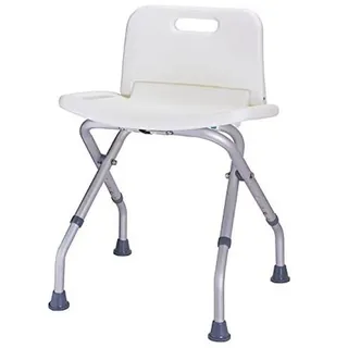MSV 140702 MSV Duschsitz klappbar mit Rückenlehne höhenverstellbar, 45 x 31 x 68.5 cm
