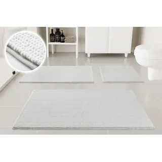 Badematte OTTO HOME "Kaelan, weicher Chenille", weiß, H:14mm, Polyester, Badematten, Badematte, Badvorleger, Badteppich weiches Chenille, pastellfarben, Badezimmer