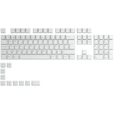 Glorious Gaming 115x GPBT-Keycaps - Cherry-Profil, äußerst widerstandsfähiger PBT-Kunststoff, optisch EIN Blickfang, überragende Akustik, Originalschrift, Spanisch Layout - Arctic White