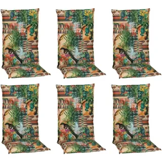 Beo Sitzauflage Hochlehner Texas 6er Set mit Dschungel Design