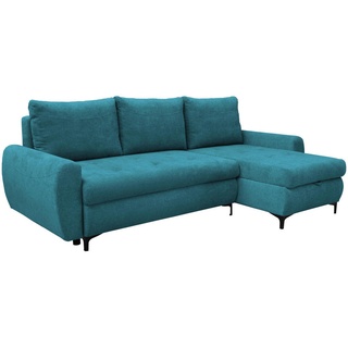 Livetastic Eckschlafsofa , Türkis , Textil , Füllung: Schaumstoff , 237x146 cm , Schlafen auf Sitzhöhe, Armlehnen seitenverkehrt montierbar , Wohnzimmer, Sofas & Couches, Schlafsofas, Sonstige Schlafsofas