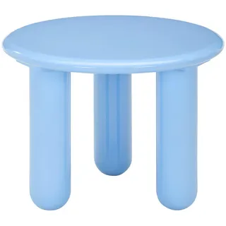 Novel Beistelltisch , Blau , Holzwerkstoff , rund , zylindrisch , 60x45x60 cm , einfacher Aufbau , Wohnzimmer, Wohnzimmertische, Beistelltische, Beistelltische rund