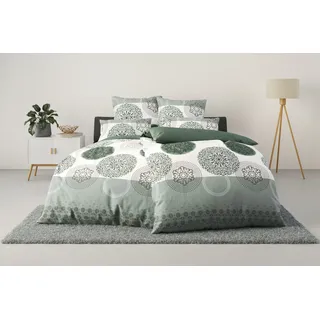 MY HOME Tesso Ornamenten Grün 200 x 200 cm + 2 x 80 x 80 cm