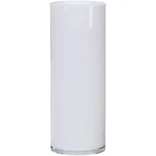 creativ home Tischvase »Blumenvase aus Glas« zylindrische Form, Höhe ca. 40 cm, weiß