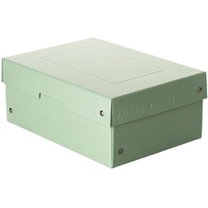 Bild von PureBox Pastell. Made in Germany. 100 mm hoch DIN A5 grün. Aufbewahrungsbox mit Deckel aus stabilem Karton Vegan Geschenkbox Transportbox Schachtel Allzweckbox
