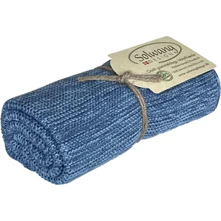 Solwang 100 % zertifizierte Bio-Baumwolle, hergestellt in Indien, dänisches Design, Küchenhandtuch (Bio-Blautöne)