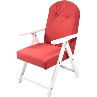 House Collection HSC1390 Sessel Siena Molisana, weiß Shabby/rot