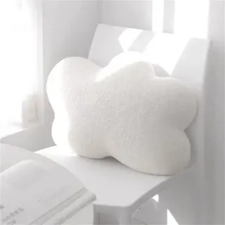 EXQUILEG Kissen Wolke, Wolkenboden Kissen Wolken-Plüsch-Dekor der bequemen Sitzkissen für Kinderzimmer Hause Sofa Dekoration (Weiß)