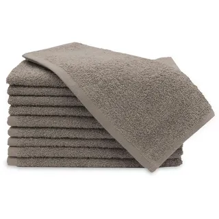 ZOLLNER Gästehandtuchset 30 x 50 cm fango 10 St.