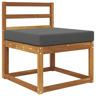 vidaXL Sofakissen für draußen Anthrazit 60 x 60 x 8 cm Polyester, Moderne Outdoor-Sofakissen, strapazierfähiger Schaum, farbecht, dekorativer Sitz für Dein Zuhause