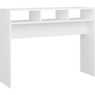 vidaXL Konsolentisch Weiß 105/30/80 Cm Holzwerkstoff , Rechteckig , Säule , 30x80x105 cm , Wohnzimmer, Wohnzimmertische, Konsolentische