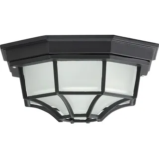 Rabalux 8346 Außendeckenleuchte Milano, E27, schwarz, 26x26cm - Schwarz