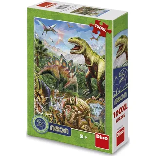 Dino Neon Puzzle - Dinosaurier - 100 Teile