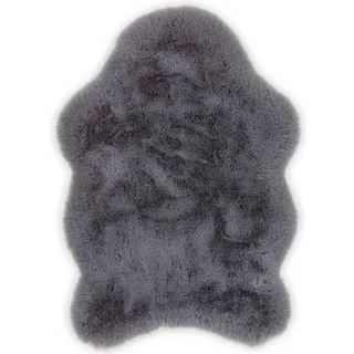 Schöner Wohnen Kunstfell , Anthrazit , Textil , organisch , 55x80 cm , für Fußbodenheizung geeignet, waschbar, pflegeleicht , Teppiche und Böden, Teppiche, Schaffelle & Kuhfelle