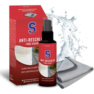 Dr. Wack - S100 Anti-Beschlag Spray 100 ml inkl. Mikrofasertuch - Verhindert das Beschlagen von Motorradvisieren & Brillen - 100% materialschonend - Hochwertige Motorradpflege
