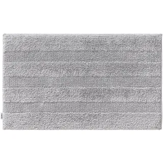 benuta Nest Badematte Ilka Hellgrau 50x80 cm , Textil , Beton Optik , Rechteckig , 50x80 cm , Oeko-Tex® Standard 100 , Heimtextilien, Badtextilien, Badematten
