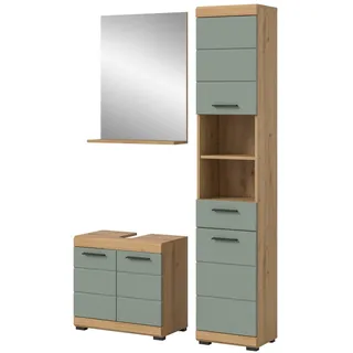 inn.furn Shawn 3-tlg. Salbei Grün, Eiche Artisan