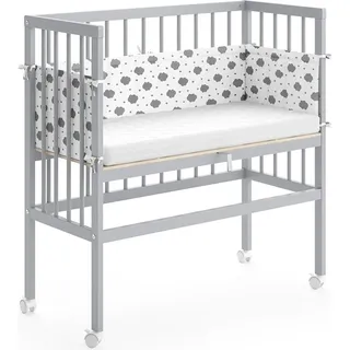 VitaliSpa Beistellbett Sophie, 40 x 90 cm 1 Seitenschiene, - Grau