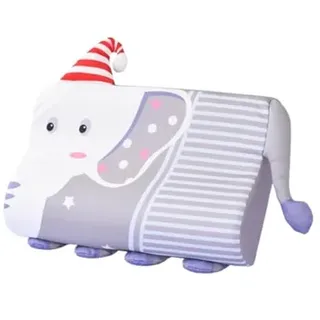 Schlummerkids Kissen Original,Kinderkissen für Besserenund Gesünderen, Calmly Ergonomisch, Kawaii Tiere Kissen, Atmungsaktiv und Hautfreundlich (Mit Kopfkissenbezug) (Elefant,45*27*6 cm)