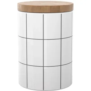 Intirilife Vorratsdose Keramik weiß 10 x 13,5 cm 700 ml