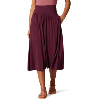 Amazon Essentials Damen Midirock aus Jersey zum Hineinschlüpfen, Burgunderrot, M