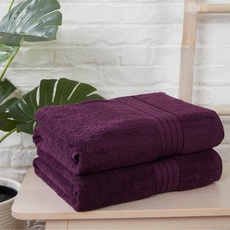 Brentfords Luxuriöses Badezimmer-Waschlappen, 100% Baumwolle, hochwertig, super saugfähig und schnell trocknend, 30 x 30 cm, Violett
