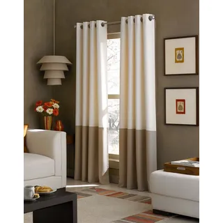 Curtainworks Kendall Ösenvorhang, 160 cm, Schokoladenbraun