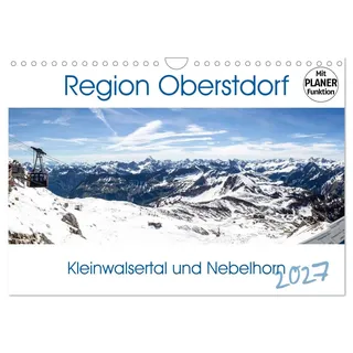 Kalender 2027 · Region Oberstdorf - Kleinwalsertal und Nebelhorn | Wander- und Kletterregion · Berge mit allen Schwierigkeitsgraden NEU als Planer · DIN A4 quer · CALVENDO Wandkalender