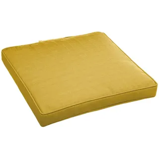 Hespéride - Stuhlkissen mit Klettverschluss Korai Senfgelb - 40 × 40 × 4 cm - Senfgelb