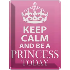 Blechschild 30x40 cm - Keep Calm and be a Princess