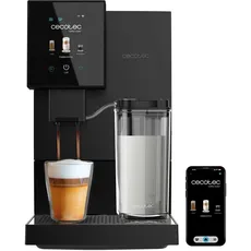 Cecotec Kompakte Superautomatische Kaffeemaschine mit Wifi Cremmaet Compactccino Connected. 1350W, 19 Bar, TFT-Bildschirm und APP, Mahlwerk, Milchtank 400 ml und 1 Liter Wasser