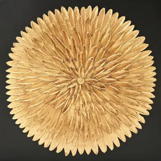 Monee Ölgemälde , Braun, Schwarz, Goldfarben , Holz, Textil , Tanne , massiv , quadratisch , 30x30 cm , Keilrahmen , Bilder & Rahmen, Bilder, Ölbilder