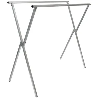 Eyepower Garderobenständer Klappbar 150 x 67 x 130 cm Silber