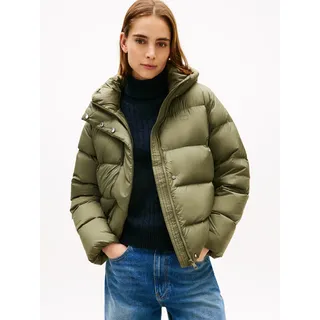 Steppjacke TOMMY HILFIGER "MODERN DOWN REG JACKET", Damen, Gr. XXXL(46), grün (utility olive), Steppware, Obermaterial: 100% Polyester, unifarben, Jacken Steppjacke