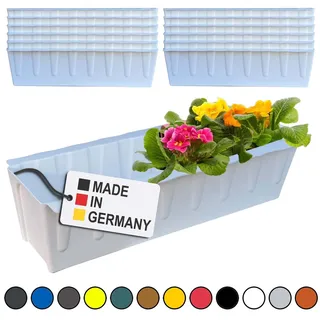 Blumenkasten für Europaletten 12er-Set Weiß Pflanzkasten Balkonkasten