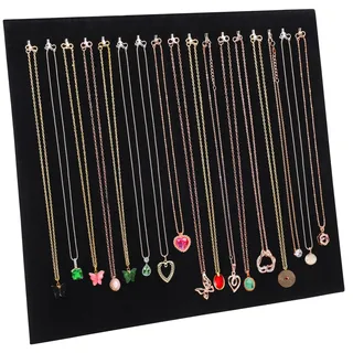 BELLE VOUS Kettenständer Organizer - 37x30cm - Schmuck und Ketten Aufbewahrung - Halsketten Ständer - Jewelry Organizer - Schwarz