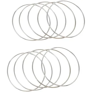 BOBOZHONG Traumfänger Runde Ringe,10 PCS Metall Handwerk Ringe Praktische Durable Dreamcatcher Hoop Metallring für Traumfänger Festival Kränze DIY Kunst und Handwerk Projekte (12cm)