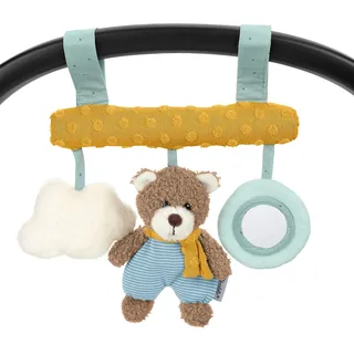 Sterntaler 6602002 Spielzeug zum Aufhängen mit Klettverschluss, Bär Ben, Inklusive Rassel, Alter: Für Babys ab der Geburt, Mehrfarbig