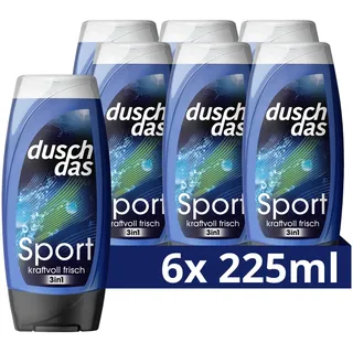 Duschdas 3-in-1 Duschgel & Shampoo Sport 6 x 225 ml